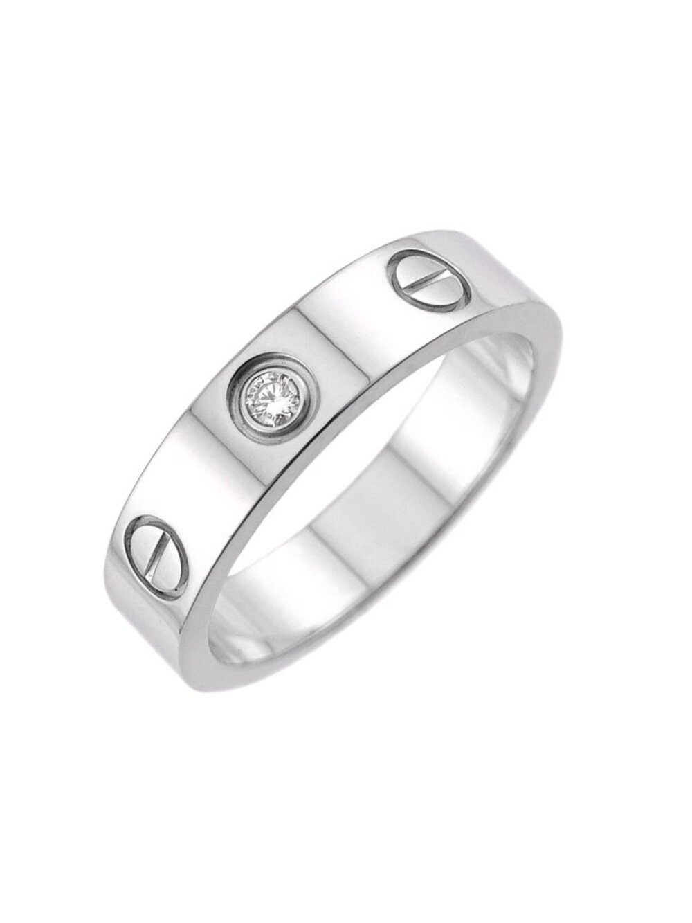 Cartier Mini Love 47 Diamond Ring 18k White Gold